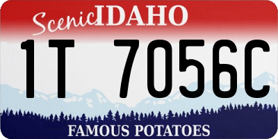 ID license plate 1T7056C