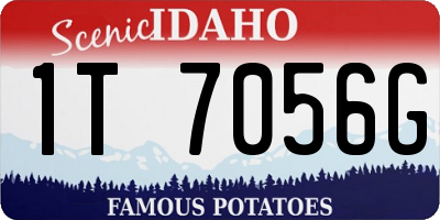 ID license plate 1T7056G