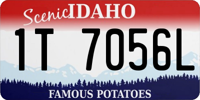 ID license plate 1T7056L