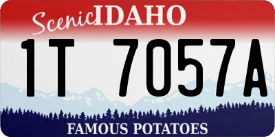 ID license plate 1T7057A