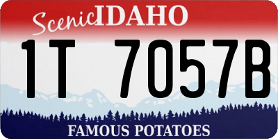 ID license plate 1T7057B