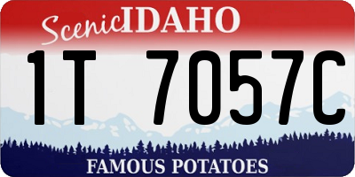 ID license plate 1T7057C