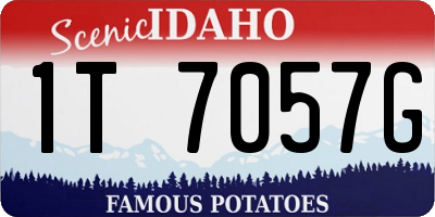 ID license plate 1T7057G