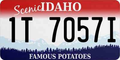ID license plate 1T7057I
