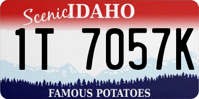 ID license plate 1T7057K