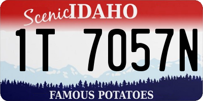 ID license plate 1T7057N