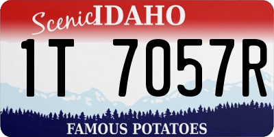 ID license plate 1T7057R
