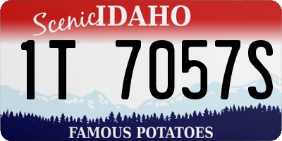 ID license plate 1T7057S