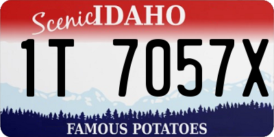 ID license plate 1T7057X