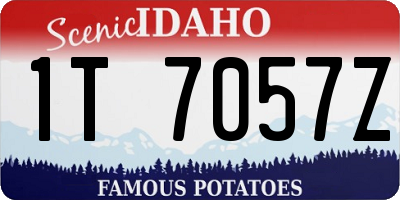 ID license plate 1T7057Z