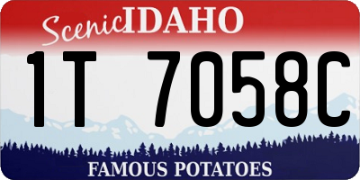 ID license plate 1T7058C