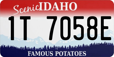 ID license plate 1T7058E