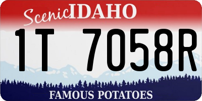 ID license plate 1T7058R