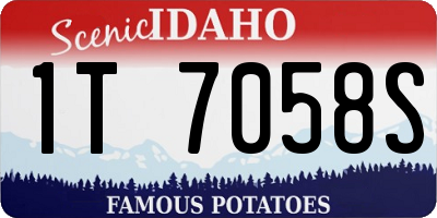 ID license plate 1T7058S