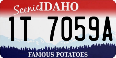 ID license plate 1T7059A