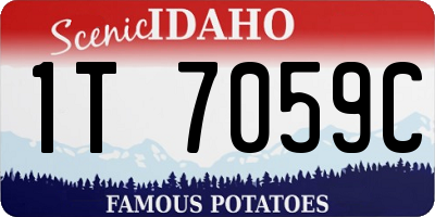 ID license plate 1T7059C