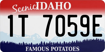 ID license plate 1T7059E
