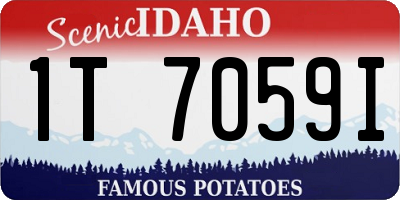 ID license plate 1T7059I