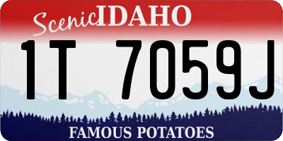 ID license plate 1T7059J