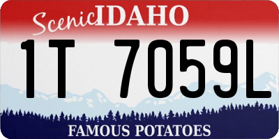 ID license plate 1T7059L