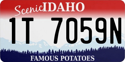 ID license plate 1T7059N