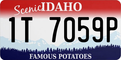 ID license plate 1T7059P