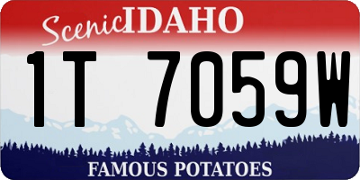 ID license plate 1T7059W