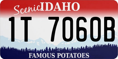 ID license plate 1T7060B