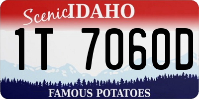 ID license plate 1T7060D