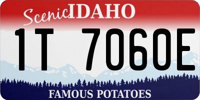 ID license plate 1T7060E