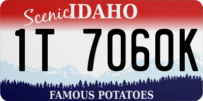 ID license plate 1T7060K