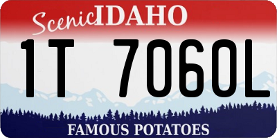 ID license plate 1T7060L