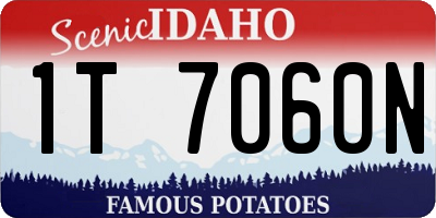 ID license plate 1T7060N