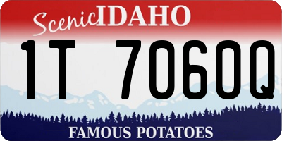 ID license plate 1T7060Q