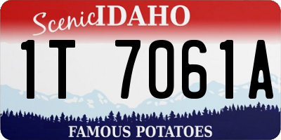 ID license plate 1T7061A
