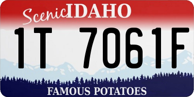 ID license plate 1T7061F