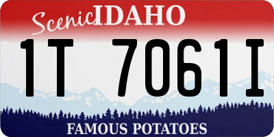 ID license plate 1T7061I