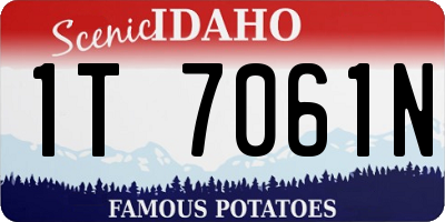 ID license plate 1T7061N