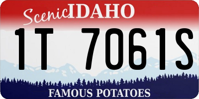 ID license plate 1T7061S