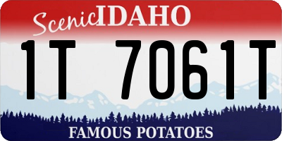 ID license plate 1T7061T