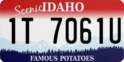 ID license plate 1T7061U