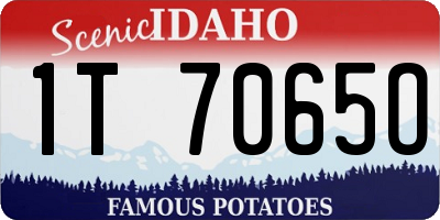 ID license plate 1T7065O