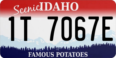 ID license plate 1T7067E