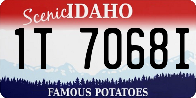 ID license plate 1T7068I