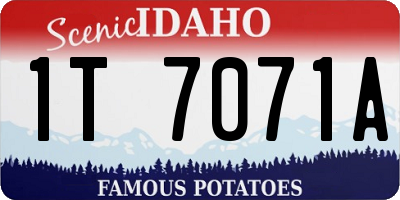 ID license plate 1T7071A