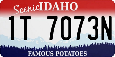ID license plate 1T7073N