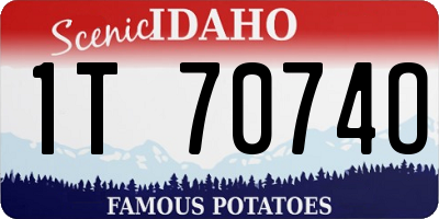 ID license plate 1T7074O