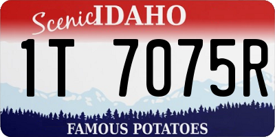 ID license plate 1T7075R