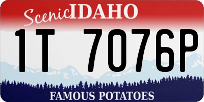 ID license plate 1T7076P