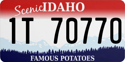 ID license plate 1T7077O